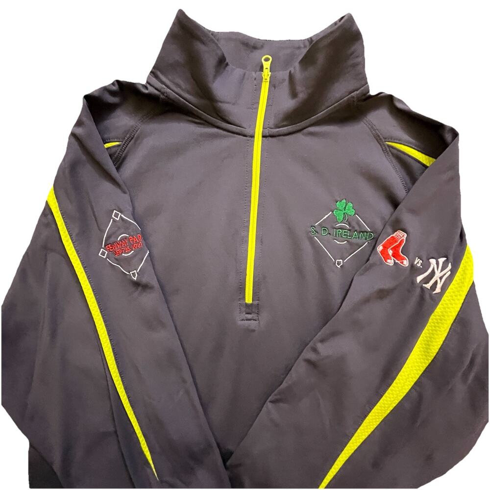 Boston Red Sox vs Yankees Fenway 2021 1/4 Zip Shamrock Sport Tek L